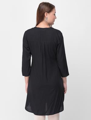 solid straight kurti - 16461670 - Standard Image - 3