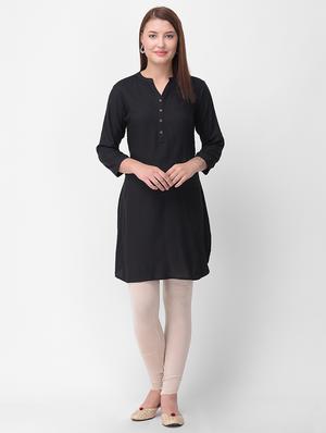 solid straight kurti - 16461670 - Standard Image - 4