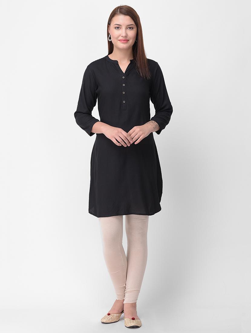 solid straight kurti - 16461670 - Zoom Image - 4