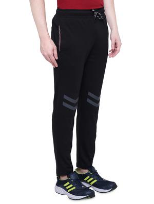 black striped ankle length track pant - 16461955 - Standard Image - 2