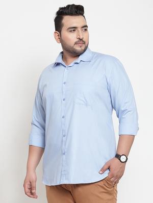blue solid casual shirt - 16462096 - Standard Image - 2