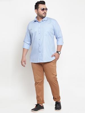 blue solid casual shirt - 16462096 - Standard Image - 4