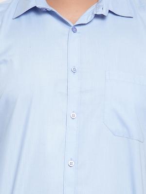 blue solid casual shirt - 16462096 - Standard Image - 5
