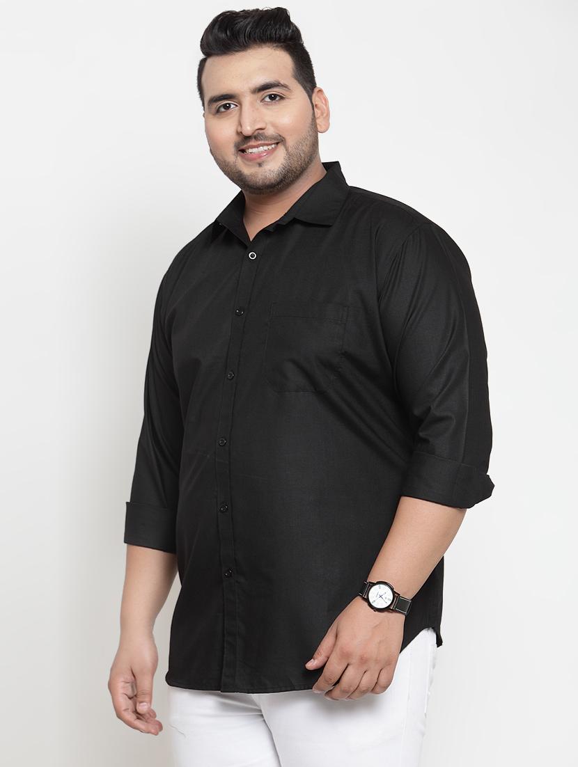black solid casual shirt - 16462116 - Zoom Image - 2