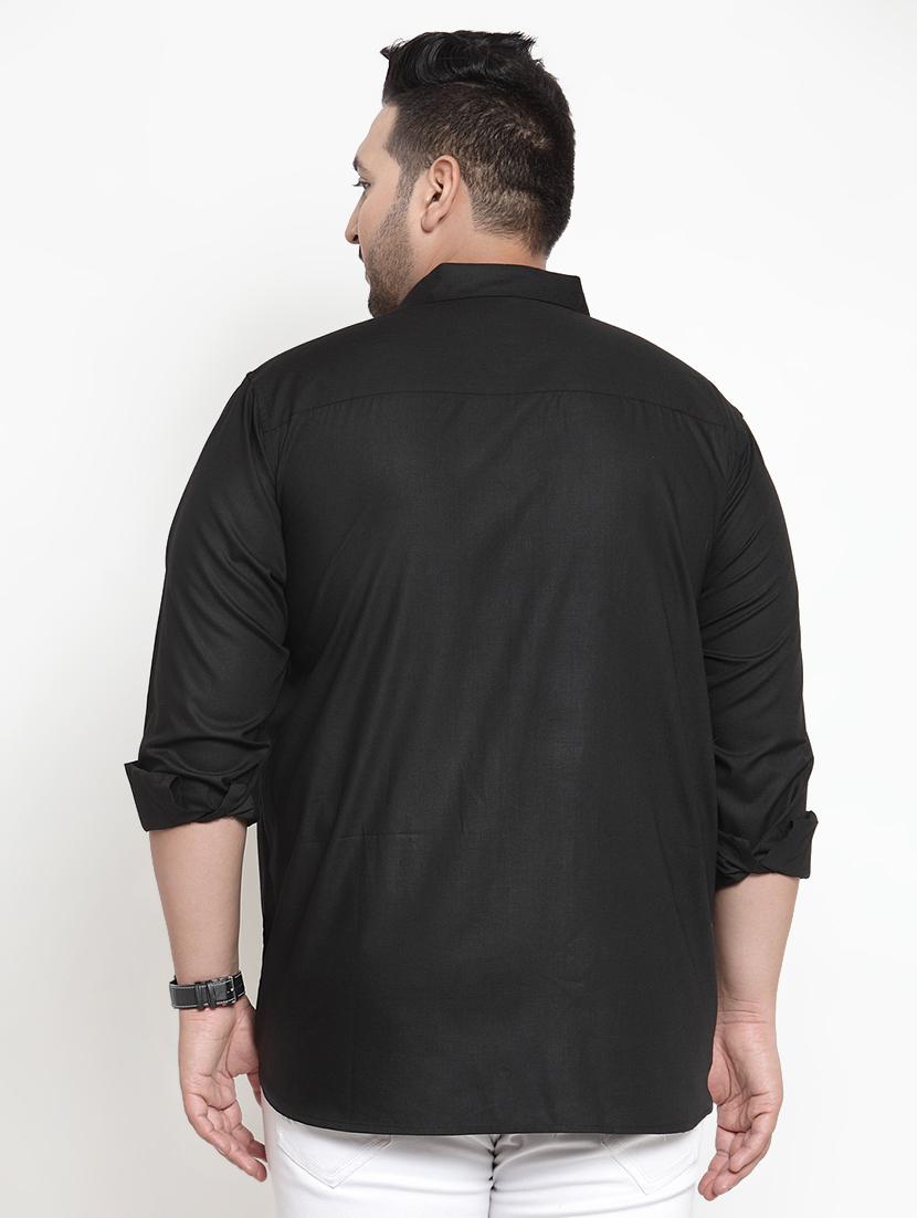 black solid casual shirt - 16462116 - Zoom Image - 3
