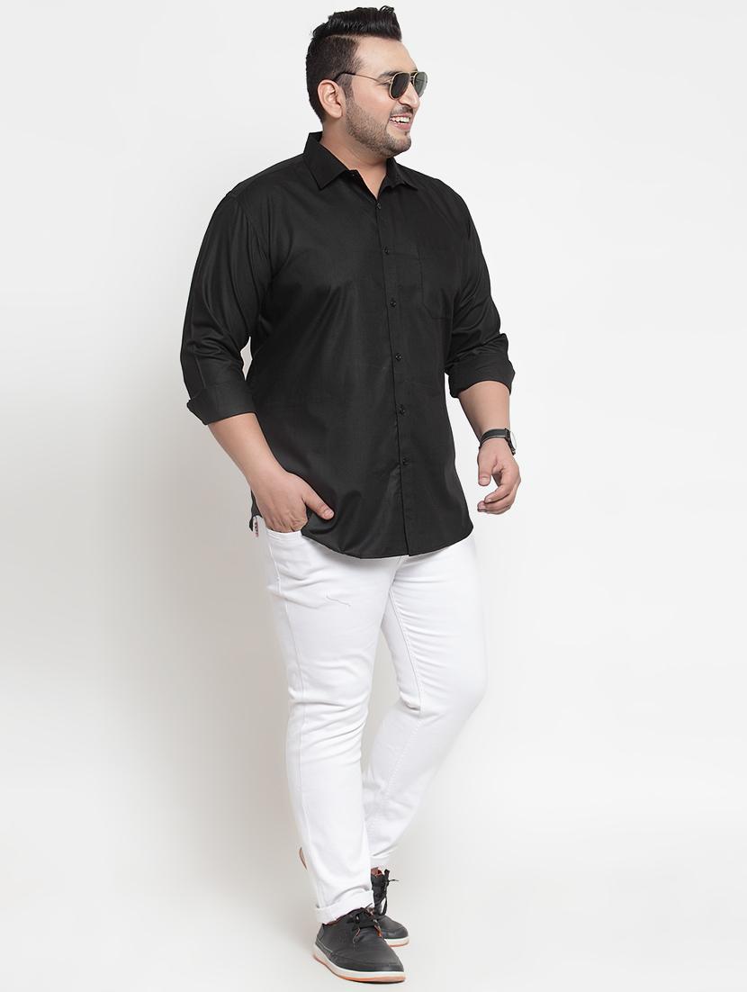 black solid casual shirt - 16462116 - Zoom Image - 4