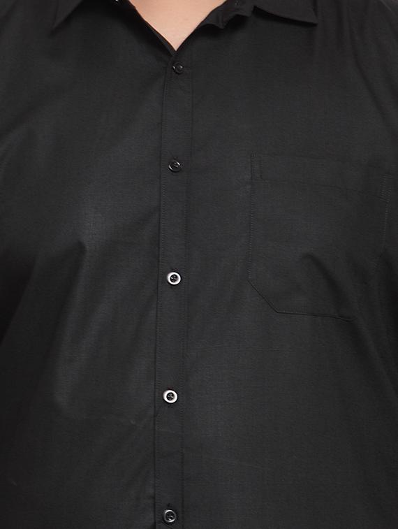 black solid casual shirt - 16462116 - Zoom Image - 5