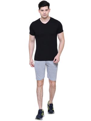 grey solid shorts - 16462435 - Standard Image - 4