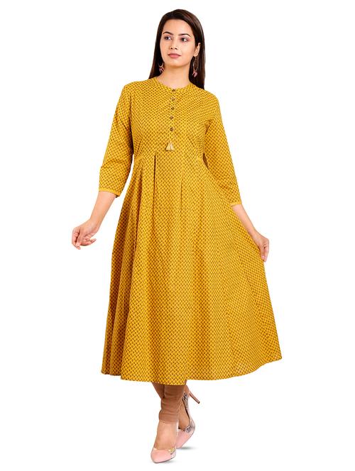 floral printed a-line kurta - 16462709 - Very Small Image - 1