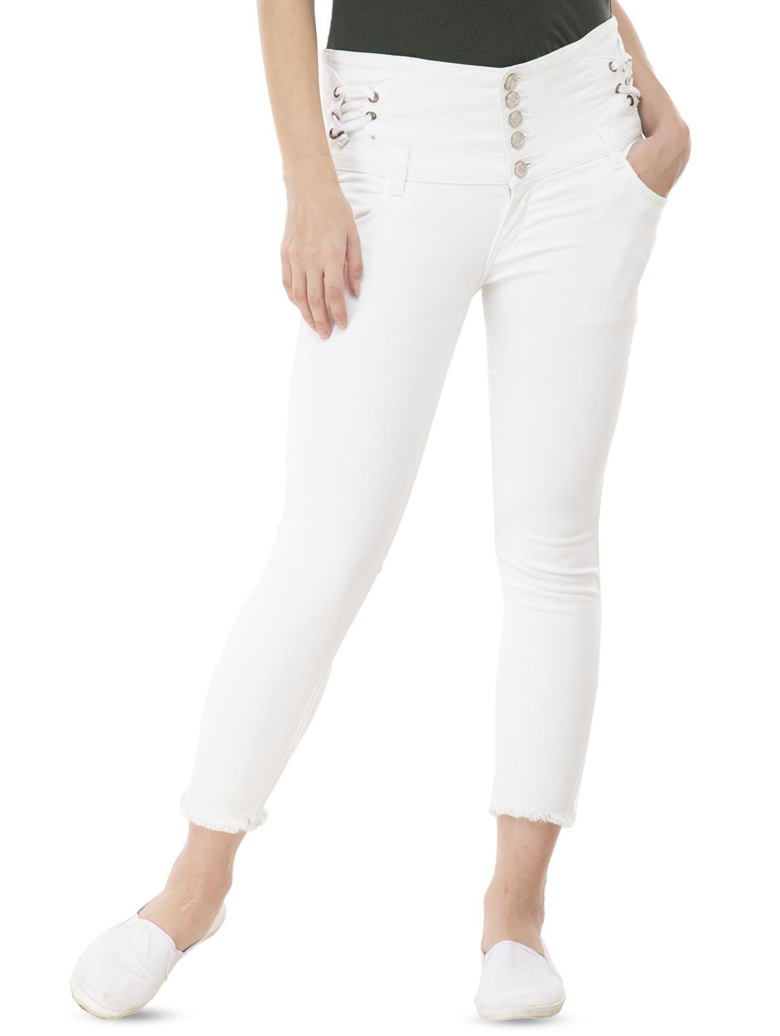 button up criss cross detail jean - 16462727 - Zoom Image - 1