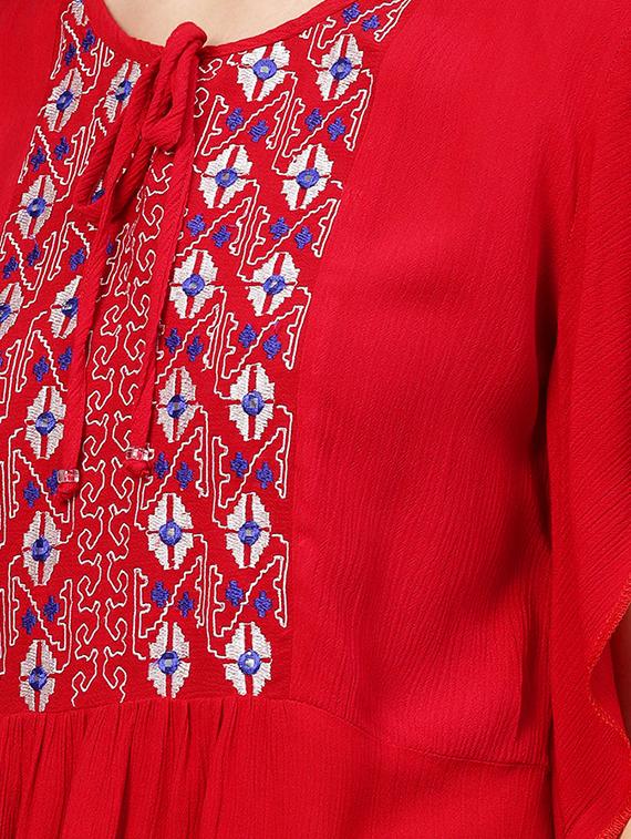 red rayon regular top - 16463198 - Zoom Image - 5