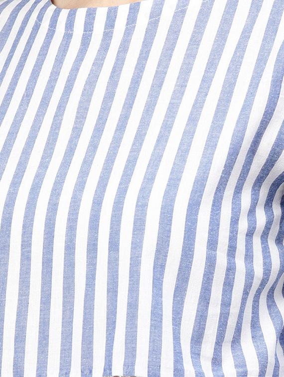 floral embroidered striped top - 16463216 - Zoom Image - 5