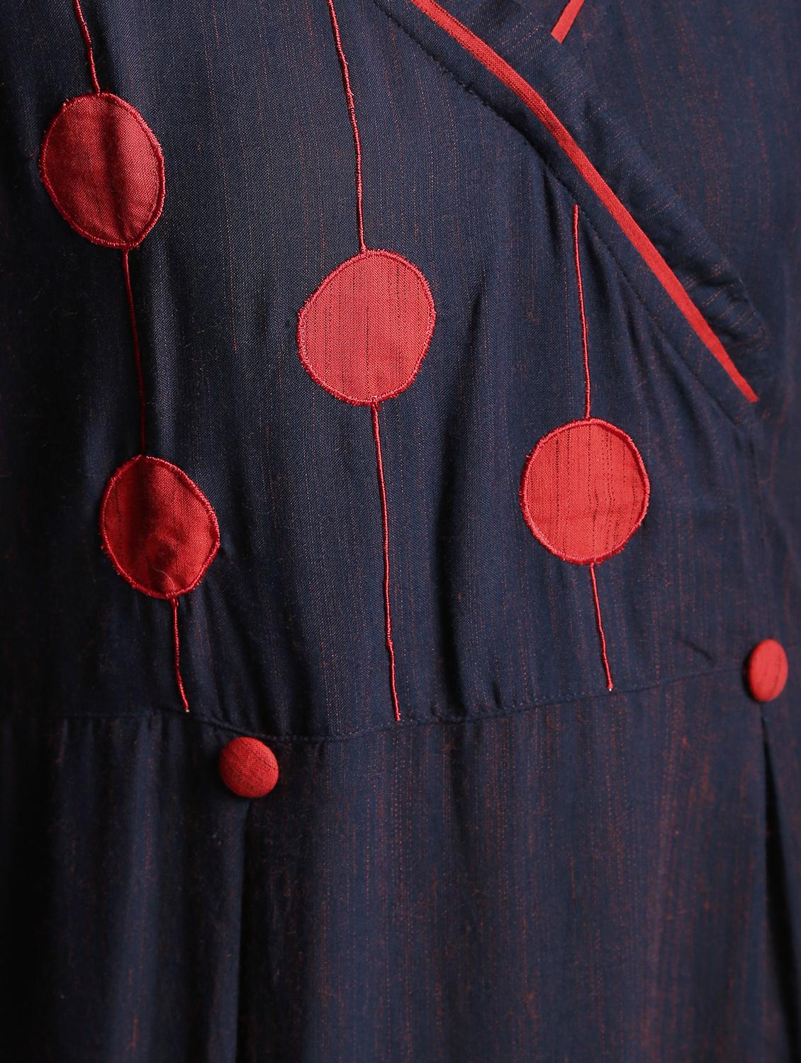 embroidered angrakha kurta - 16465399 - Zoom Image - 5