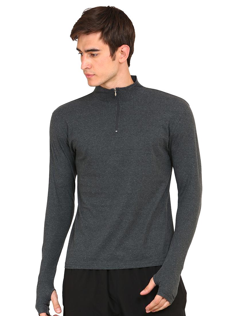 grey solid t-shirt - 16465424 - Zoom Image - 1