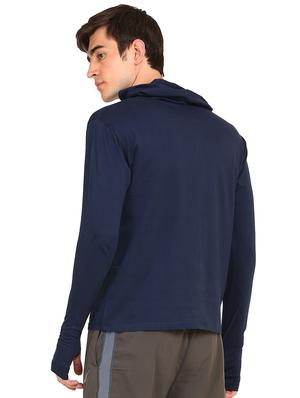 navy blue solid t-shirt - 16465427 - Standard Image - 3