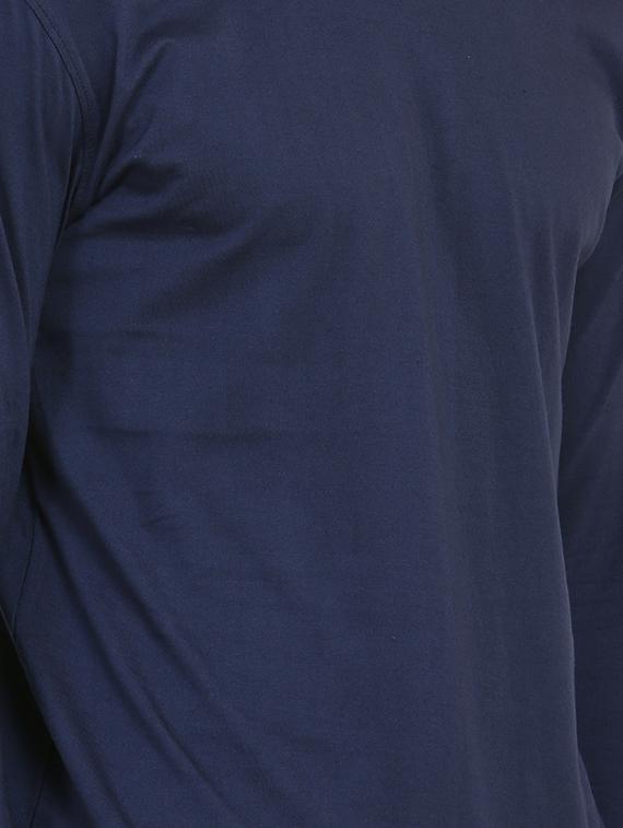 navy blue solid t-shirt - 16465427 - Zoom Image - 5