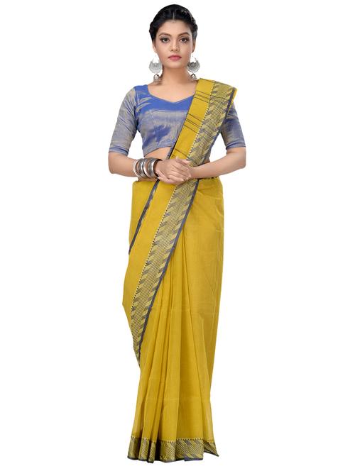 solid bordered tant saree - 16465909 - Very Small Image - 1