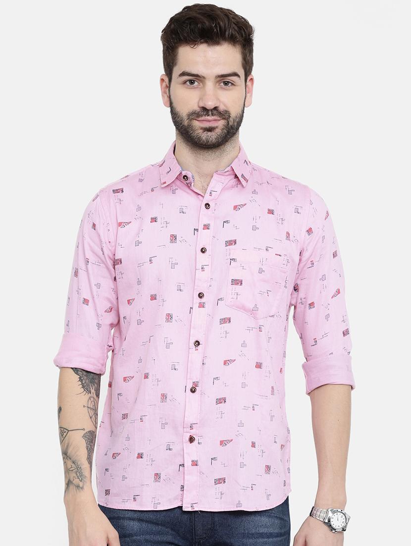 pink printed casual shirt - 16466197 - Zoom Image - 1