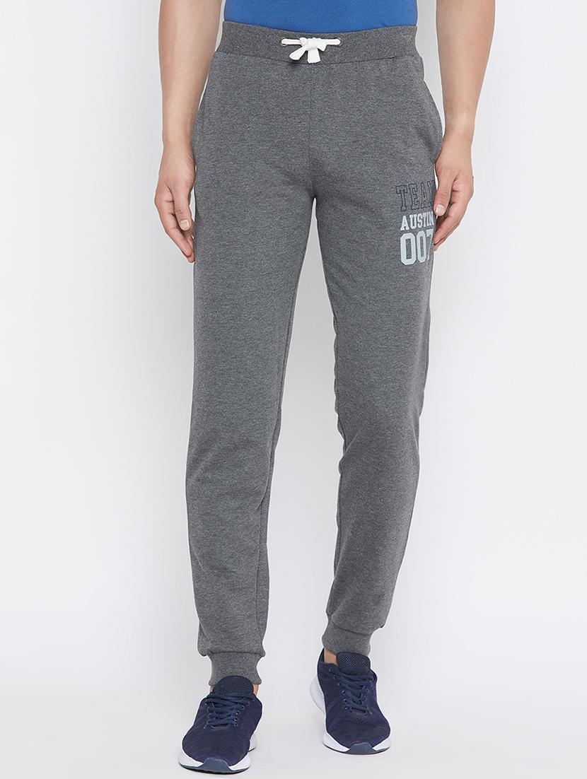 grey typographic printed joggers - 16466268 - Zoom Image - 1