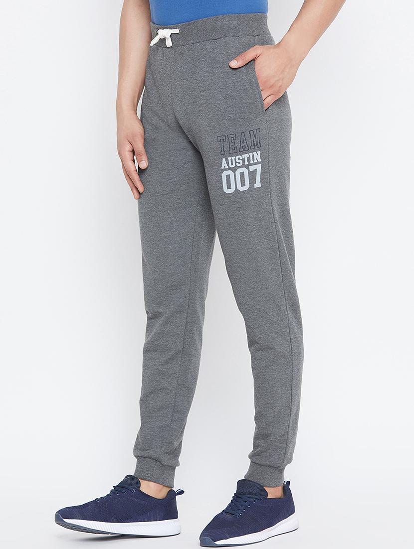 grey typographic printed joggers - 16466268 - Zoom Image - 2