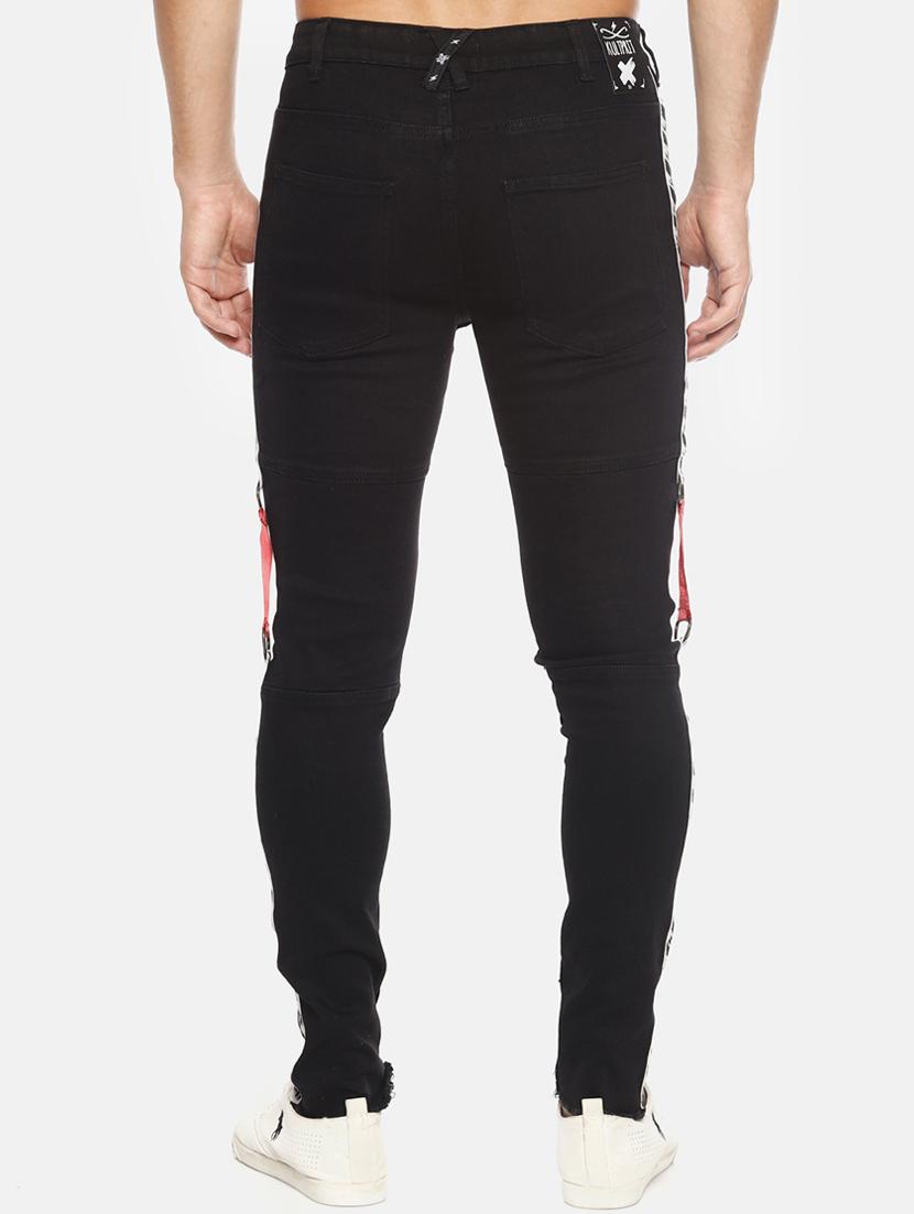 black side tape slash knee jeans - 16466358 - Zoom Image - 3