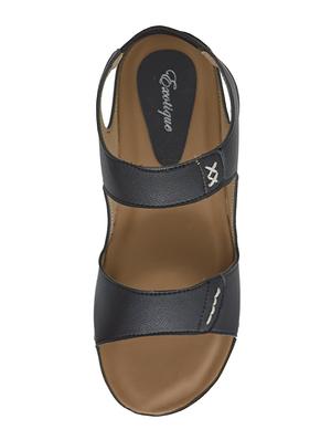 black back strap sandals - 16466375 - Standard Image - 3