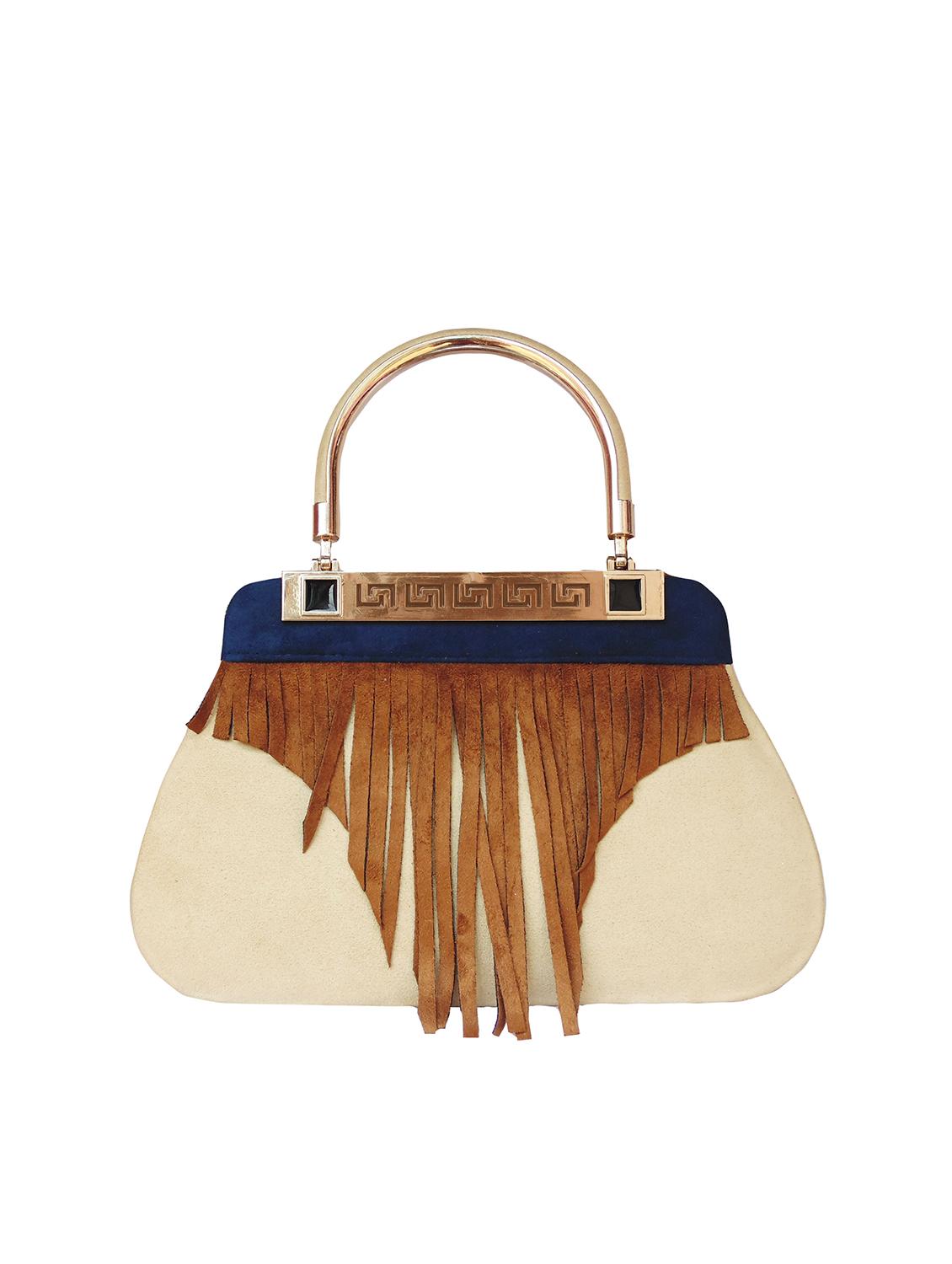 beige leather regular clutch - 16466431 - Zoom Image - 1