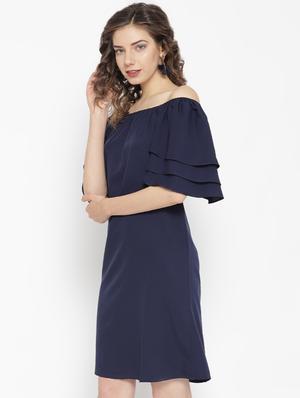 off shoulder layered shift dress - 16466550 - Standard Image - 2