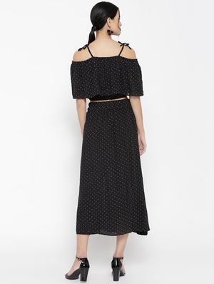 knot detail pin dot top & skirt set - 16466565 - Standard Image - 3