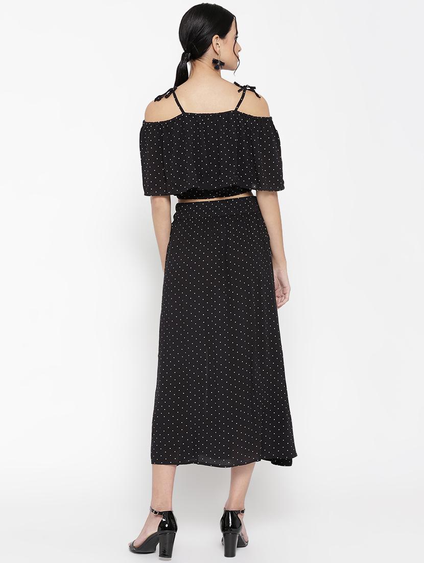 knot detail pin dot top & skirt set - 16466565 - Zoom Image - 3