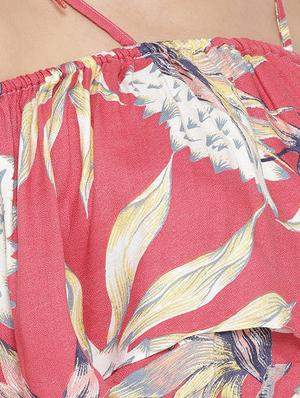 knot detail floral top & skirt set - 16466566 - Standard Image - 4