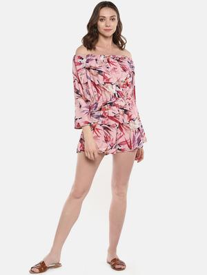 off shoulder blouson romper - 16466663 - Standard Image - 4