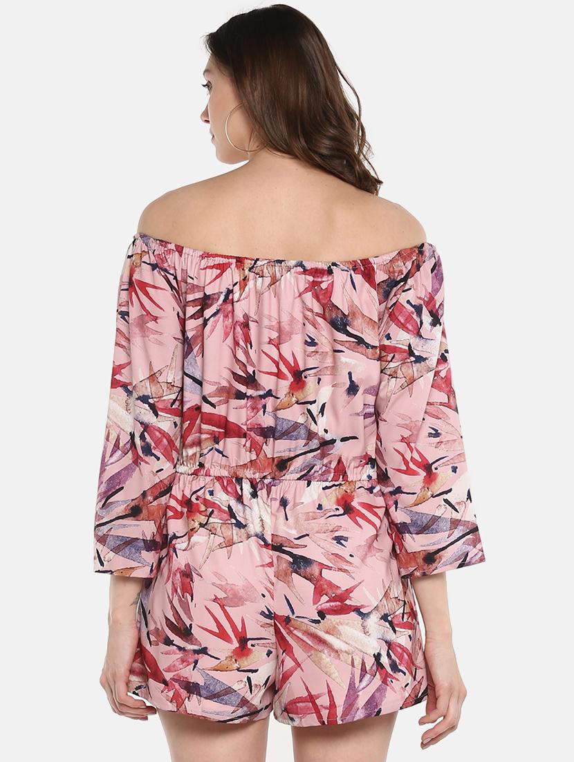 off shoulder blouson romper - 16466663 - Zoom Image - 3