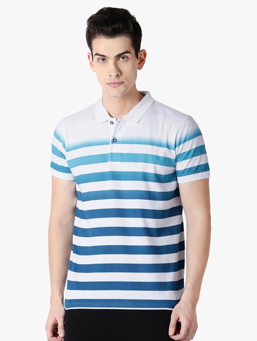 white striped polo t-shirt - 16467580 - Standard Image - 1