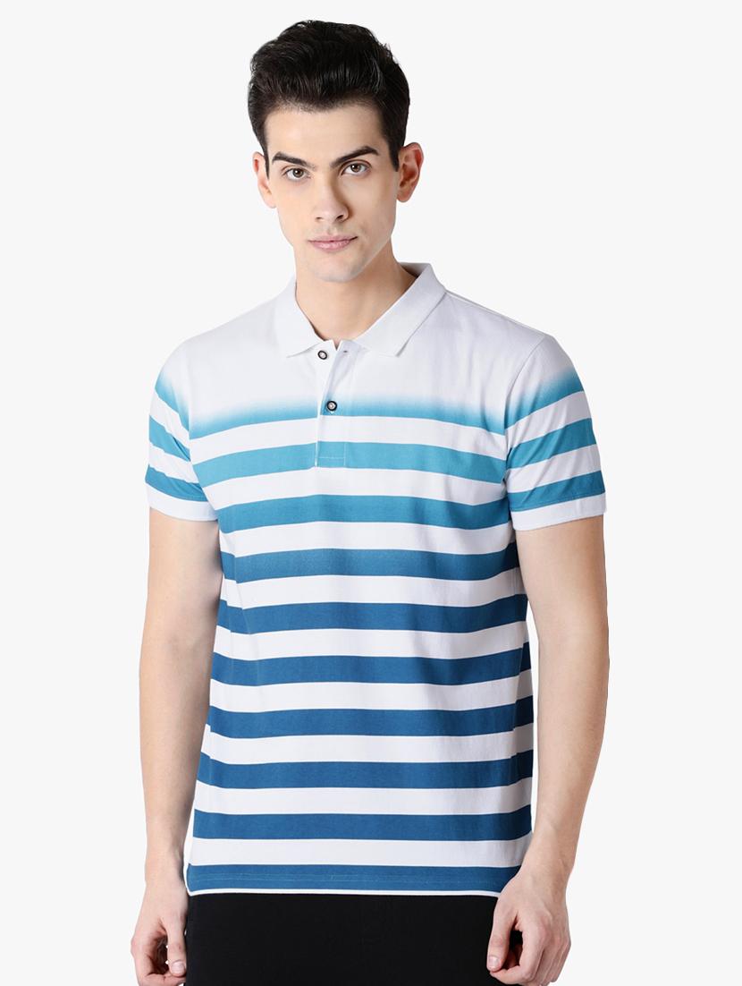 white striped polo t-shirt - 16467580 - Zoom Image - 1