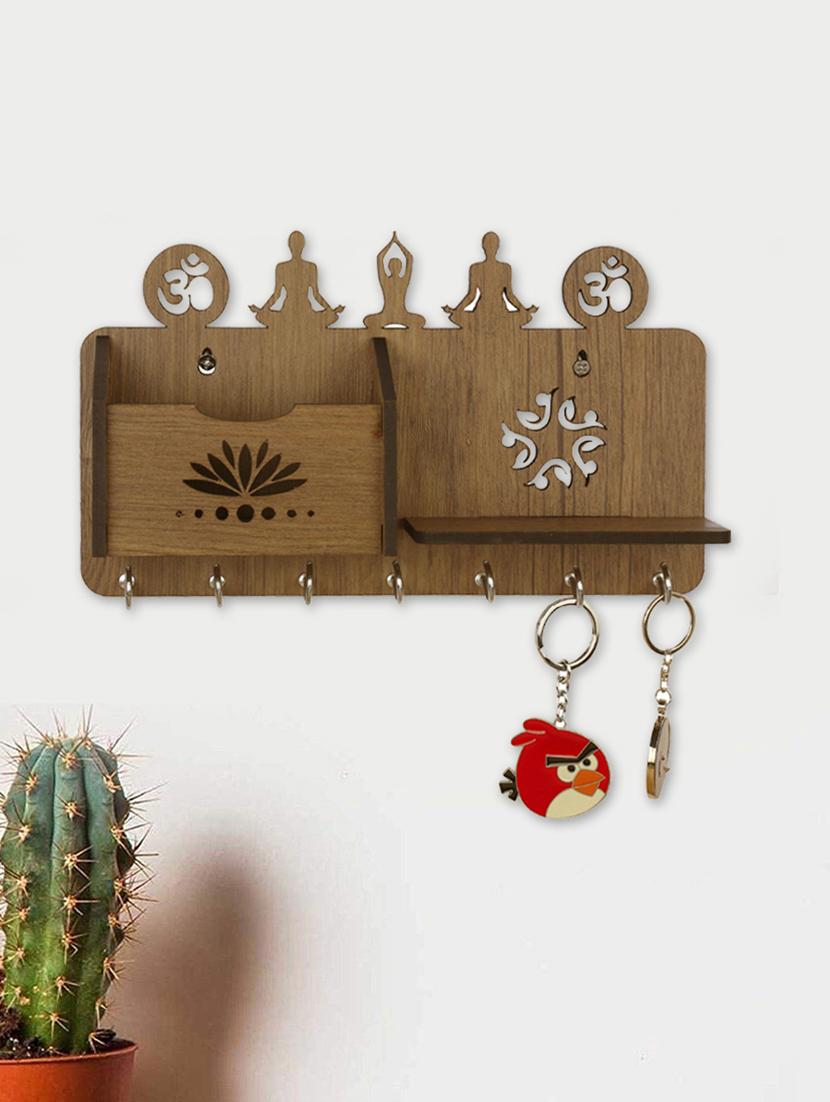 yoga asanas-wooden key holder (7 hooks) - 16467914 - Zoom Image - 1