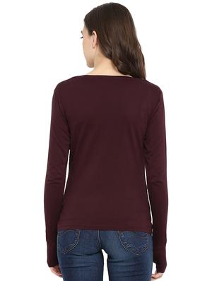 boat neck thumb hole sleeved tee - 16468279 - Standard Image - 2