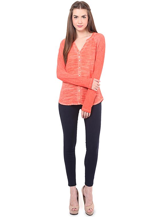 mandarin neck raglan sleeved shirt - 16468392 - Zoom Image - 4