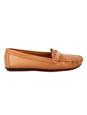 tan leatherette slip on loafers - 16468452 - Standard Image - 2
