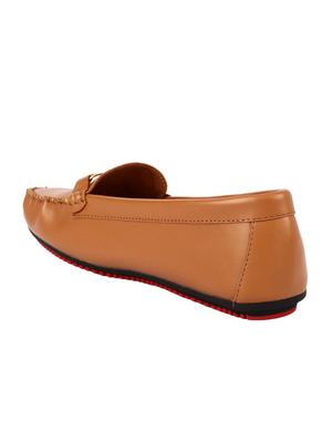 tan leatherette slip on loafers - 16468452 - Standard Image - 3