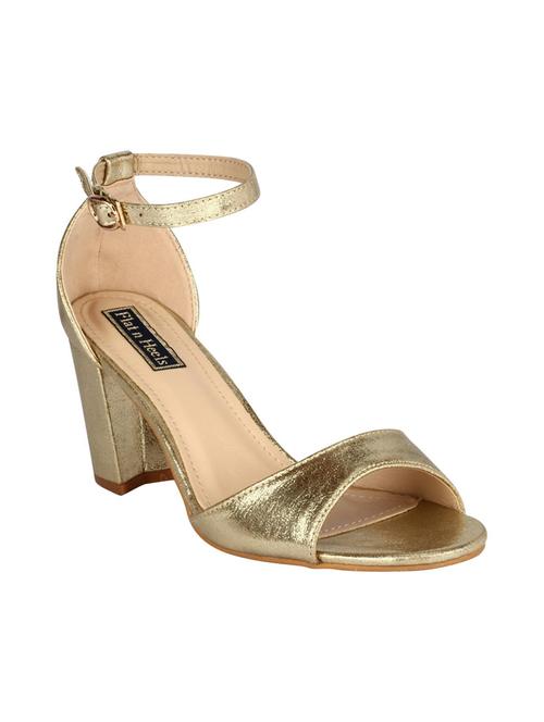 gold ankle strap sandals - 16468469 - Standard Image - 1