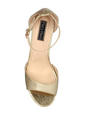 gold ankle strap sandals - 16468469 - Standard Image - 4