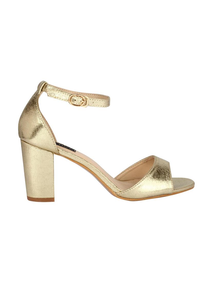 gold ankle strap sandals - 16468469 - Zoom Image - 2