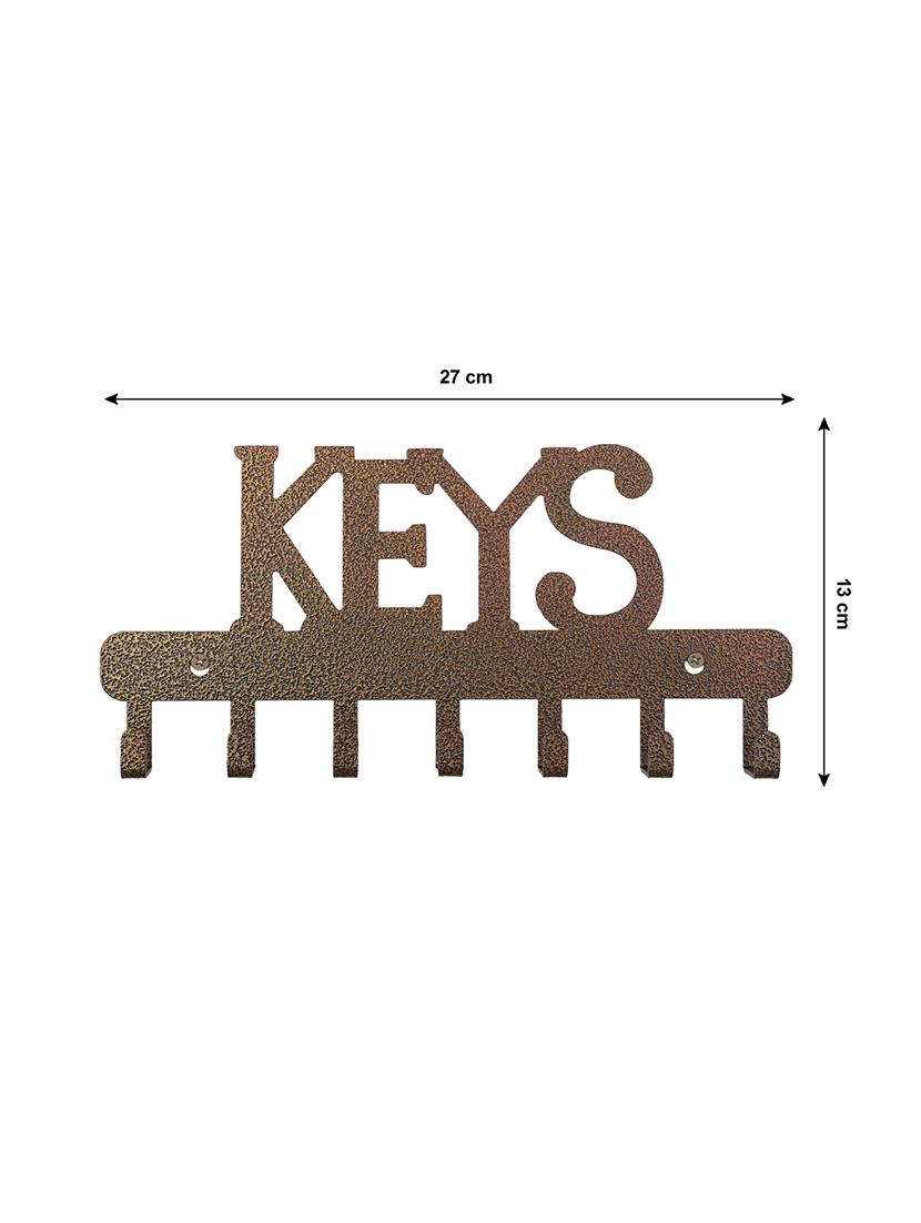 decorative metal wall 7 hooks keys holder - 16470230 - Zoom Image - 4