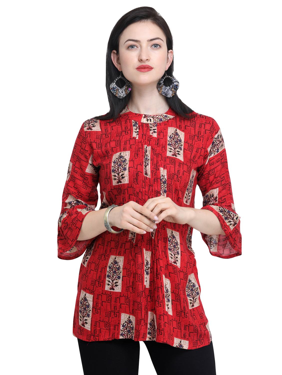printed a-line kurti - 16470240 - Zoom Image - 1