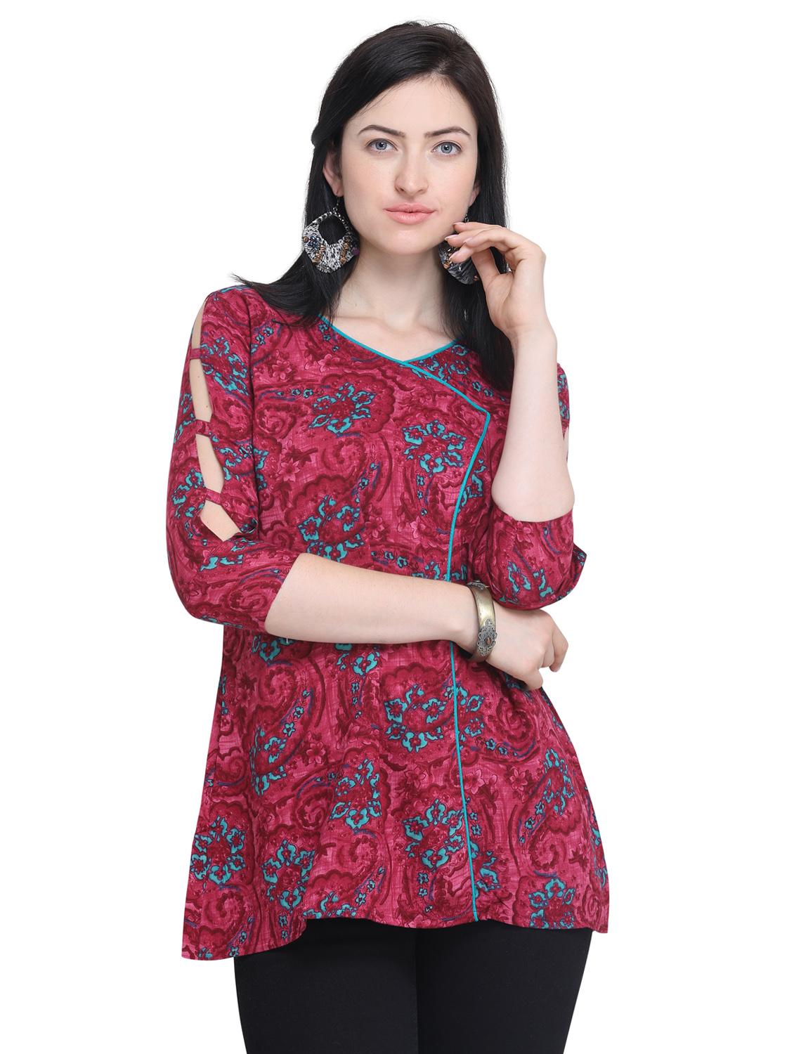 printed flared kurti - 16470244 - Zoom Image - 1