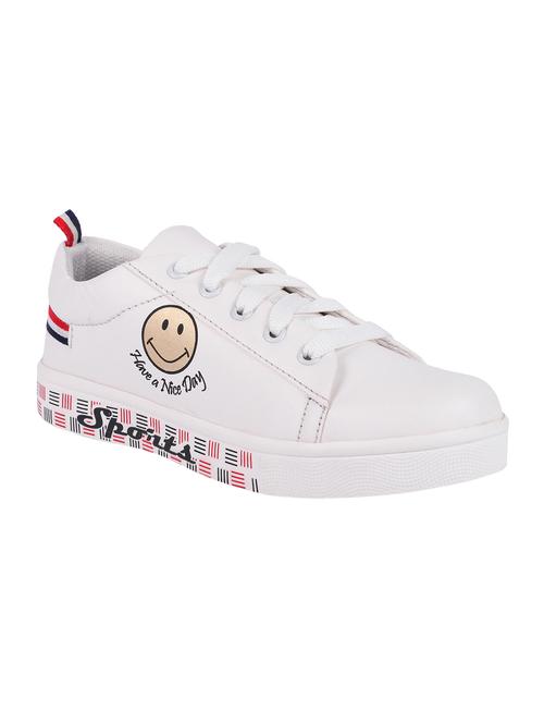 white lace-up sneakers - 16471016 - Standard Image - 1