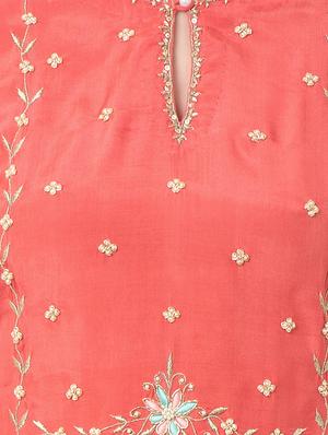 embroidered straight kurta - 16471210 - Standard Image - 4