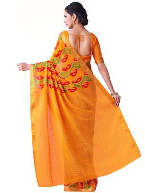 ikat banarasi saree with blouse - 16471420 - Standard Image - 2