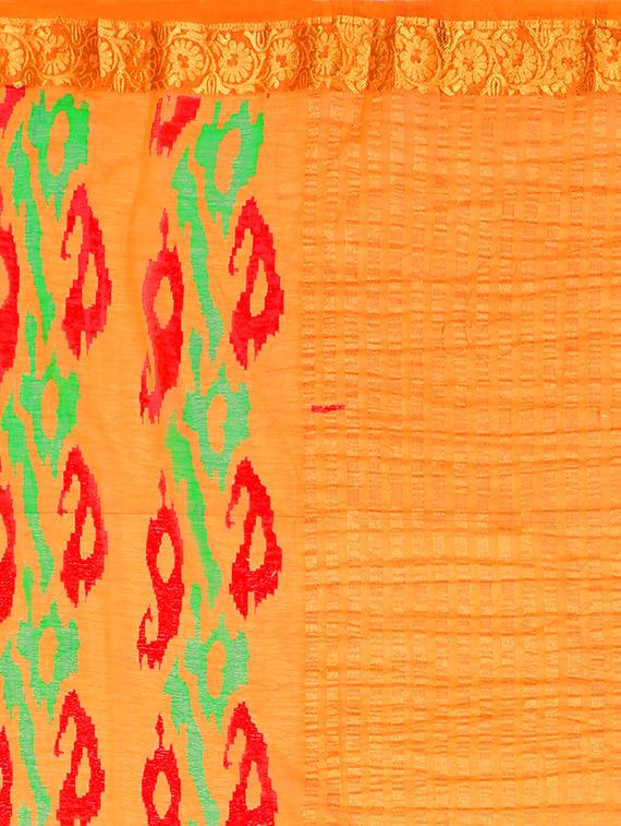 ikat banarasi saree with blouse - 16471420 - Zoom Image - 4